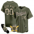 Custom Los Angeles Dodgers Armed Forces Day Vapor Premier Limited Jersey ¨C Green Jereymy