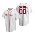 Custom Boston Red Sox White Jereymy Stitched Cool Base Jersey