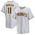 San Diego Padres #11 Yu Darvish White Jereymy Home Replica Player Jersey