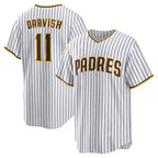 San Diego Padres #11 Yu Darvish White Jereymy Home Replica Player Jersey