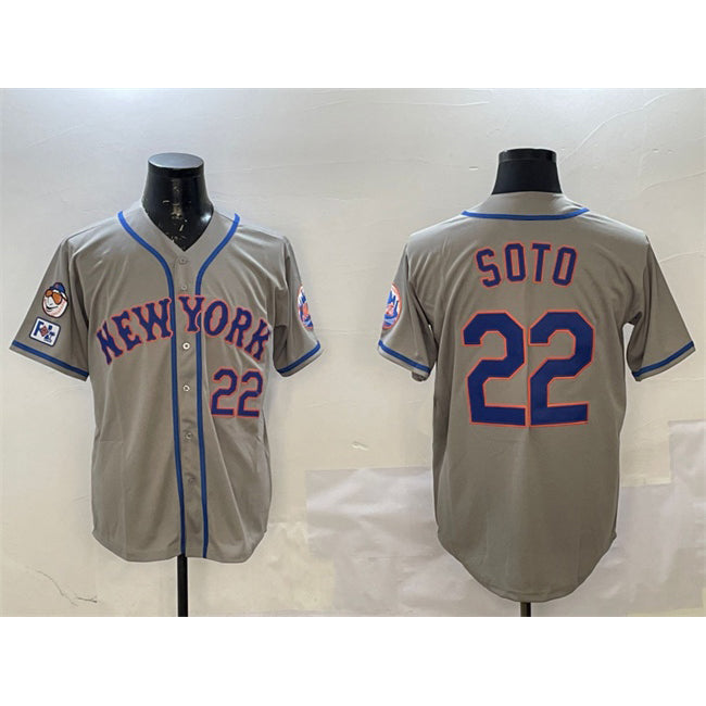 New York Mets #22 Juan Soto Grey Jereymy 2025 Spring Training Alternate Limited Stitched Jersey