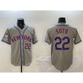 New York Mets #22 Juan Soto Grey Jereymy 2025 Spring Training Alternate Limited Stitched Jersey