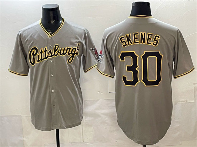 Pittsburgh Pirates #30 Paul Skenes Gray Jereymy Limited Stitched Jersey