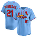 St. Louis Cardinals #21 Lars Nootbaar Light Blue Jereymy Alternate Limited Jersey