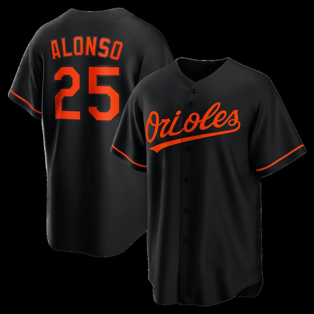 Baltimore Orioles #25 Pete Alonso Black Jereymy Alternate Replica Jersey