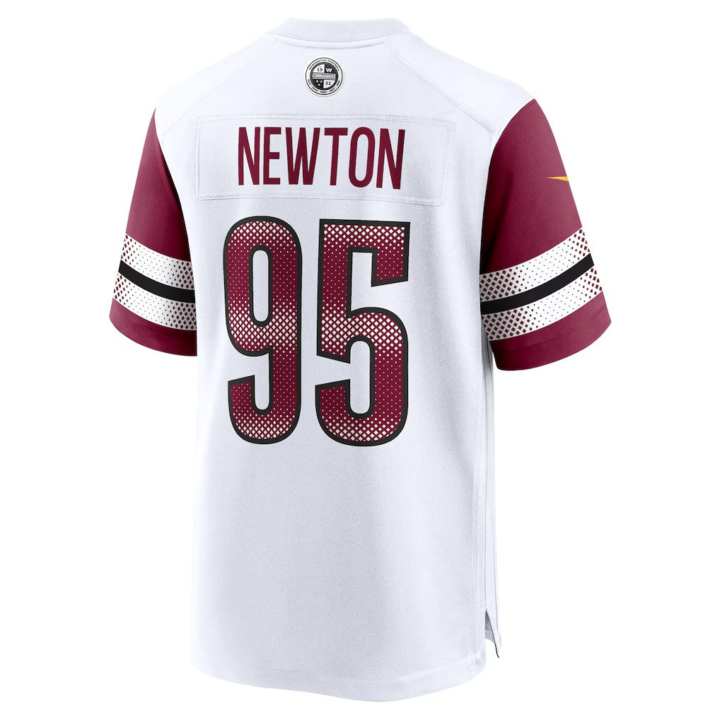 W.Commanders #95 Jer'Zhan Newton White Jereymy Game Jersey