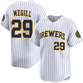 Milwaukee Brewers #29 Trevor Megill White Jereymy Alternate Limited Stitched Jersey
