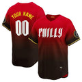 Custom Philadelphia Phillies Active Player Red Jereymy 2024 City Connect Limited Stitched Jersey