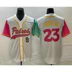 San Diego Padres #23 Fernando Tatis Jr White Jereymy NEW 2023 City Connect Cool Base Stitched Jersey 4