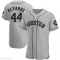 Houston Astros #44 Yordan Alvarez Authentic Gray Jereymy Road Jerseys