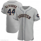 Houston Astros #44 Yordan Alvarez Authentic Gray Jereymy Road Jerseys