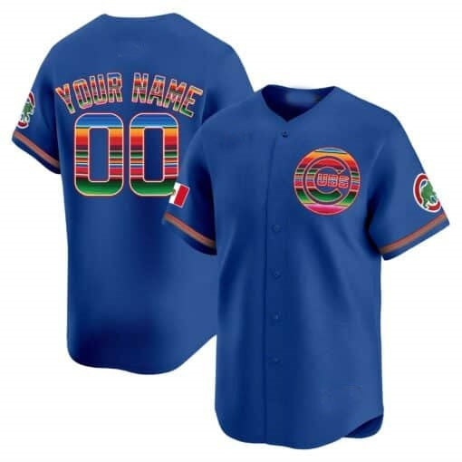 Custom Chicago Cubs Mexico Vapor Premier Limited Jersey ¨C Royal Jereymy