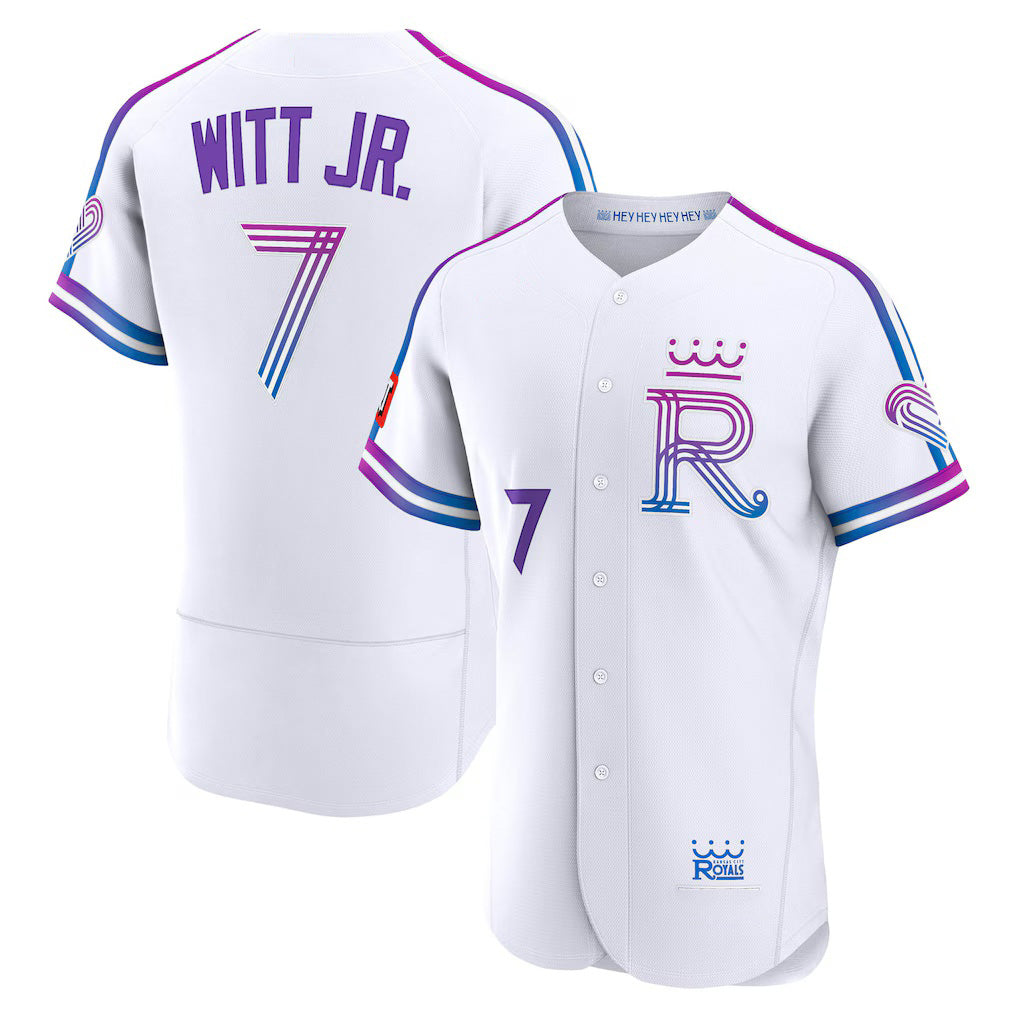 Kansas City Royals #7 Bobby Witt Jr. White Jereymy 2026 City Connect Authentic Sponsor Patch Jersey