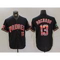 San Diego Padres #13 Manny Machado Black Jereymy Mexico Cool Base Stitched Jersey