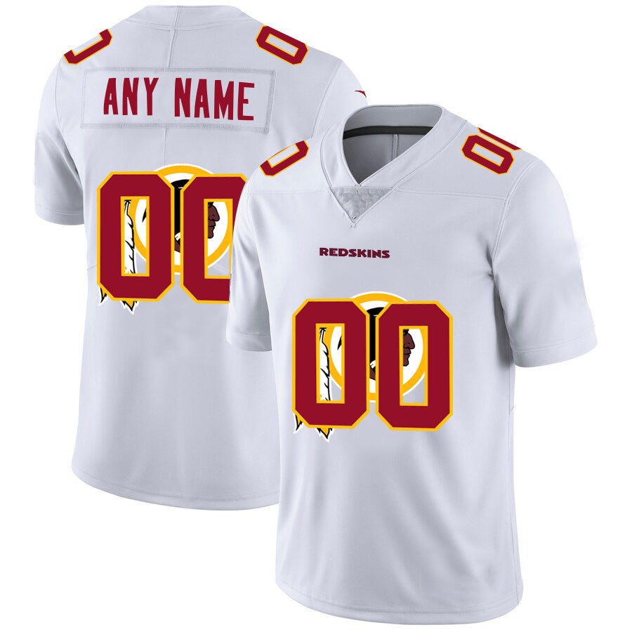 Custom W.Redskins White Jereymy Team Big Logo Vapor Untouchable Limited Jersey