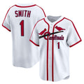 St. Louis Cardinals #1 Ozzie Smith White Jereymy Throwback Cooperstown Collection Limited Jersey