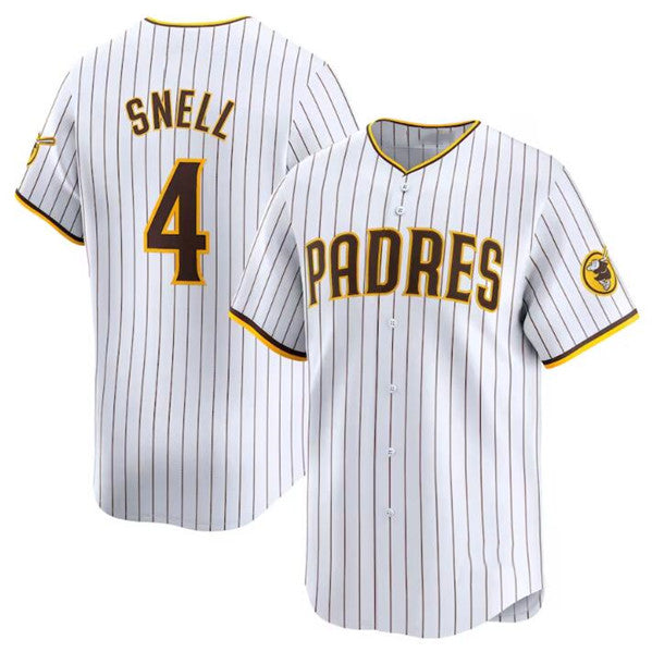 San Diego Padres #4 Blake Snell White Jereymy 2024 Home Limited Stitched Jersey