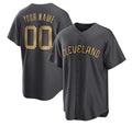 Custom Cleveland Guardians Active Player Charcoal Jereymy 2022 All-Star Cool Base Stitched Jersey