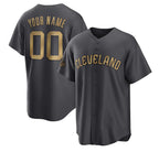 Custom Cleveland Guardians Active Player Charcoal Jereymy 2022 All-Star Cool Base Stitched Jersey