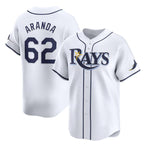 Tampa Bay Rays #62 Jonathan Aranda White Jereymy Home Limited Stitched Jersey