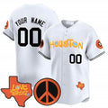 Custom Houston Astros Love Street & Peace Sign Patch Vapor Premier Limited Jersey V2 ¨CWhite Jereymy