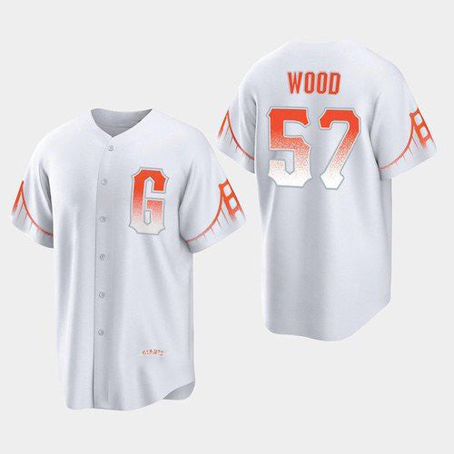 San Francisco Giants #57 Alex Wood White Jereymy 2021 City Connect Jersey