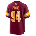 W.Commanders #94 Da'Ron Payne Burgundy Jereymy Game Jersey