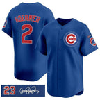 Chicago Cubs #2 Nico Hoerner Royal Jereymy 'Ryne Sandberg Tribute' Vapor Limited V3 Stitched Jersey