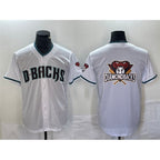 Arizona Diamondbacks White Jereymy Team Big Logo Cool Base Stitched Jersey 2