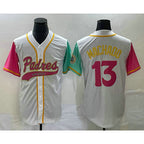 San Diego Padres #13 Manny Machado White Jereymy NEW 2023 City Connect Cool Base Stitched Jersey
