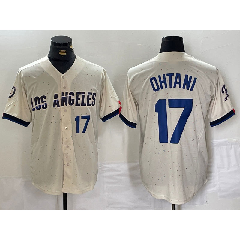 Los Angeles Dodgers #17 Shohei Ohtani Cream Jereymy 2024 City Connect Limited Stitched Jersey 2