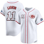 Cincinnati Reds #11 Barry Larkin White Jereymy 2025 Speedway Classic Home Limited Stitched Jersey