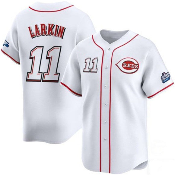 Cincinnati Reds #11 Barry Larkin White Jereymy 2025 Speedway Classic Home Limited Stitched Jersey