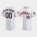 Custom Houston Astros Active Player White Jereymy 60th Anniversary Flex Base Stitched Jersey