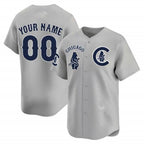 Custom Chicago Cubs Special Vapor Premier Limited Jersey V2 ¨C Gray Jereymy