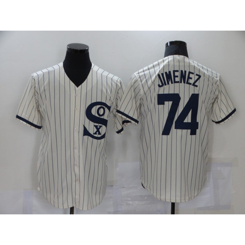 Chicago White Sox #74 Eloy Jimenez 2021 Cream Jereymy Field of Dreams Name Cool Base Stitched Jersey