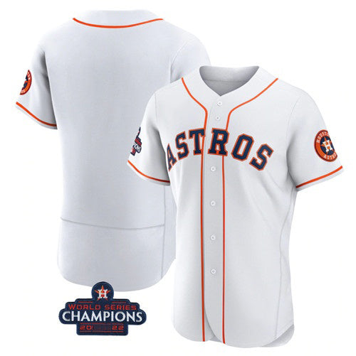 Houston Astros Blank White Jereymy 2022 World Series Champions Flex Base Stitched Jersey