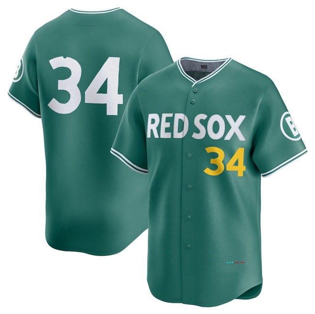 Boston Red Sox #34 David Ortiz Green Jereymy 2025 City Connect Limited Stitched Jersey