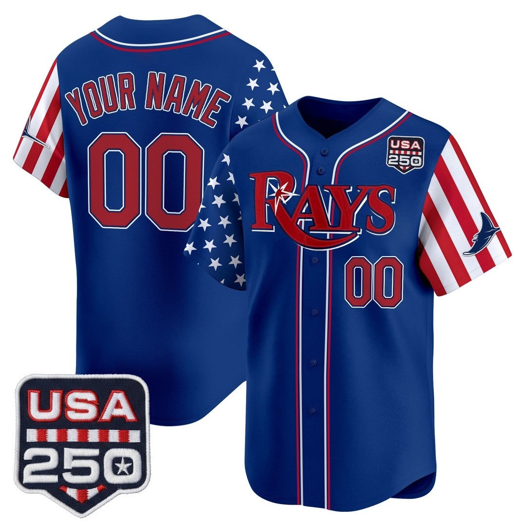 Custom Tampa Bay Rays America 250 Edition Vapor Premier Limited Royal Jereymy Stitched Jerseys