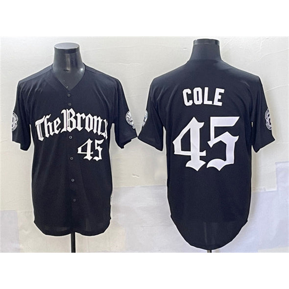 New York Yankees #45 Gerrit Cole Black Jereymy 'Gothic Legacy Edition' Vapor Premier Limited Stitched Jersey