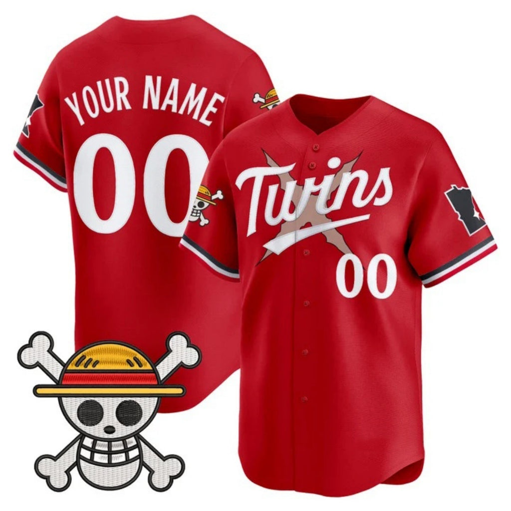 Custom Minnesota Twins x One Piece Red Jereymy Vapor Premier Limited Jersey - Stitched