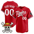 Custom Minnesota Twins x One Piece Red Jereymy Vapor Premier Limited Jersey - Stitched