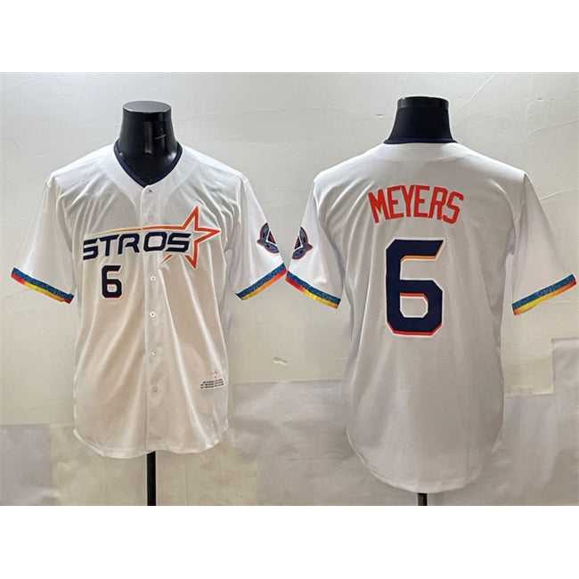 Houston Astros #6 Jake Meyers White Jereymy 2025 City Connect Limited Stitched Jersey