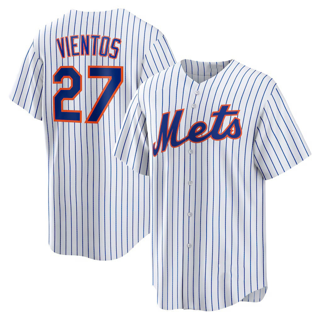 New York Mets #27 Mark Vientos White Jereymy Home Replica Jersey