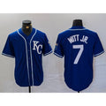 Kansas City Royals #7 Bobby Witt Jr Royal Jereymy Cool Base Stitched Jersey