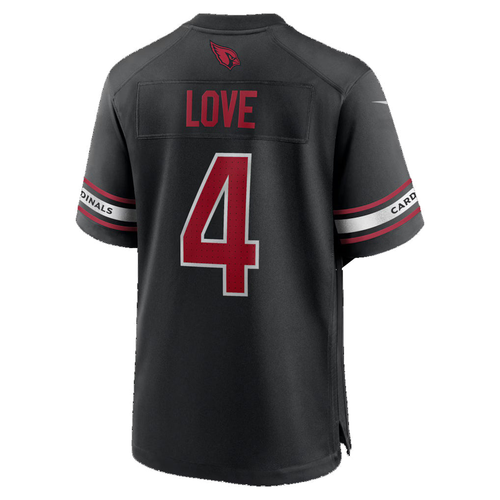 A.Cardinals #4 Jeremiyah Love Black Jereymy Alternate Game Player Jersey