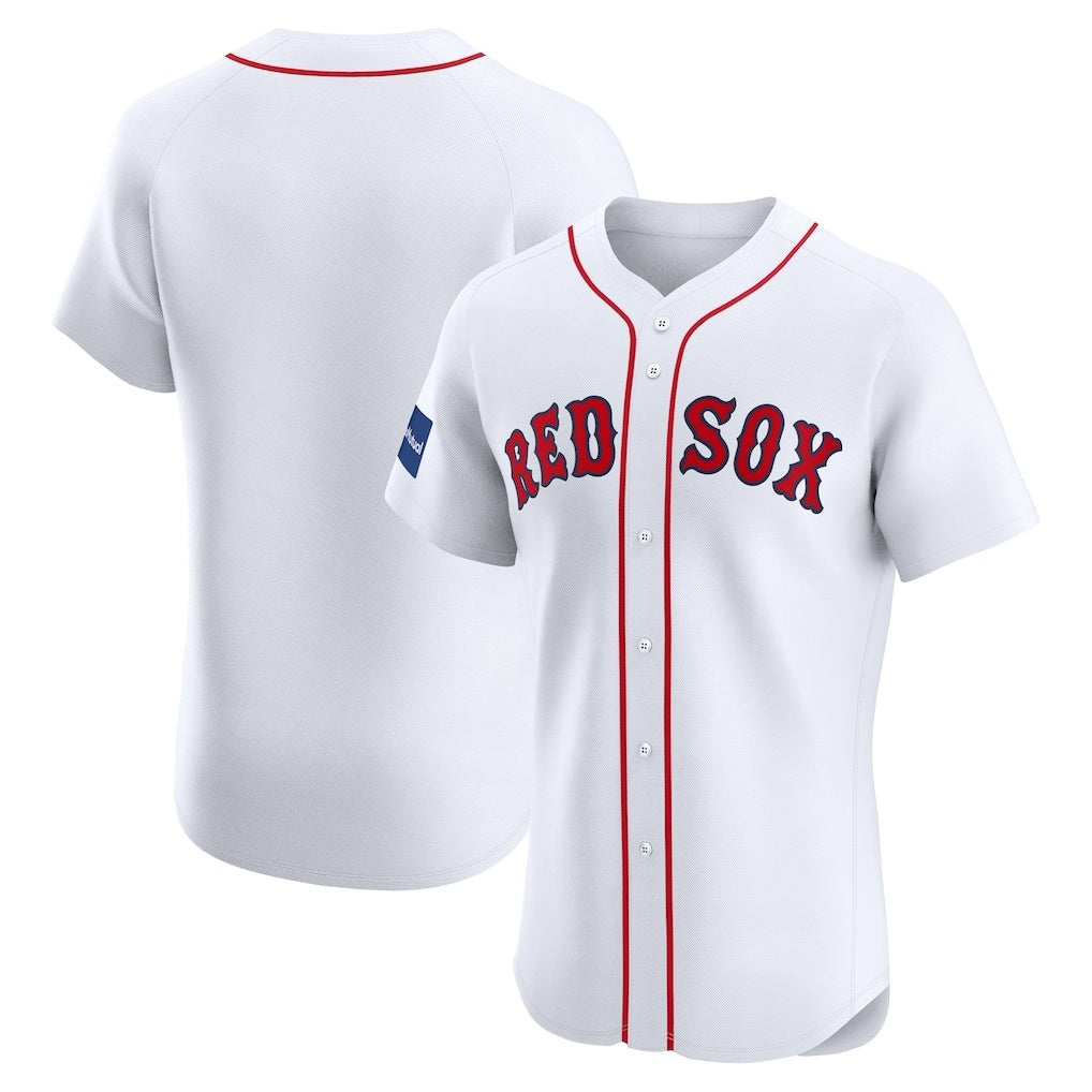 Boston Red Sox White Jereymy Home Elite Patch Jersey