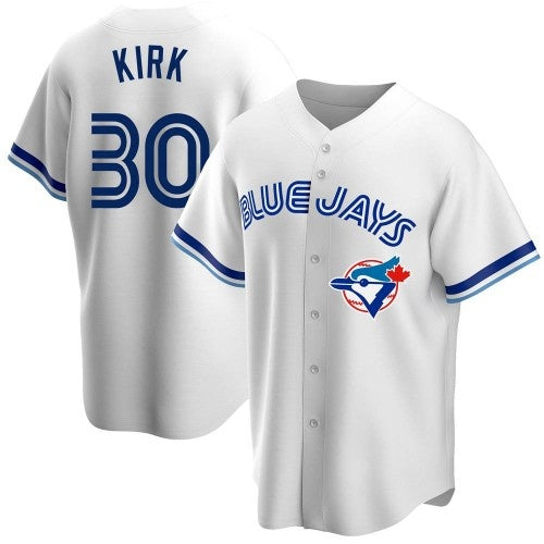 Toronto Blue Jays #30 Alejandro Kirk White Jereymy Home Cooperstown Collection Player Jersey