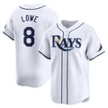 Tampa Bay Rays #8 Brandon Lowe White Jereymy Home Limited Player Jersey