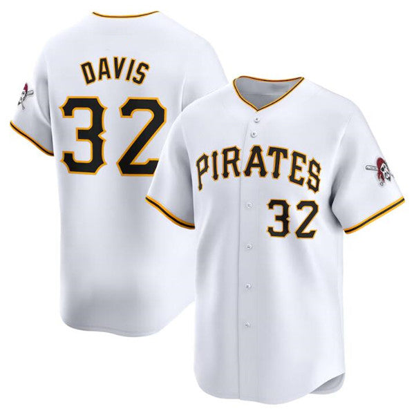 Pittsburgh Pirates #32 Henry Davis White Jereymy Home Limited Stitched Jersey